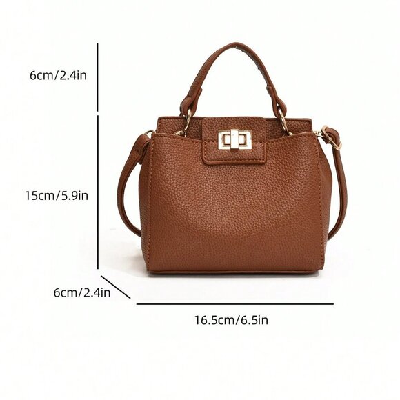Brown Elegant Women's Crossbody HandBag - Picture 7 of 7